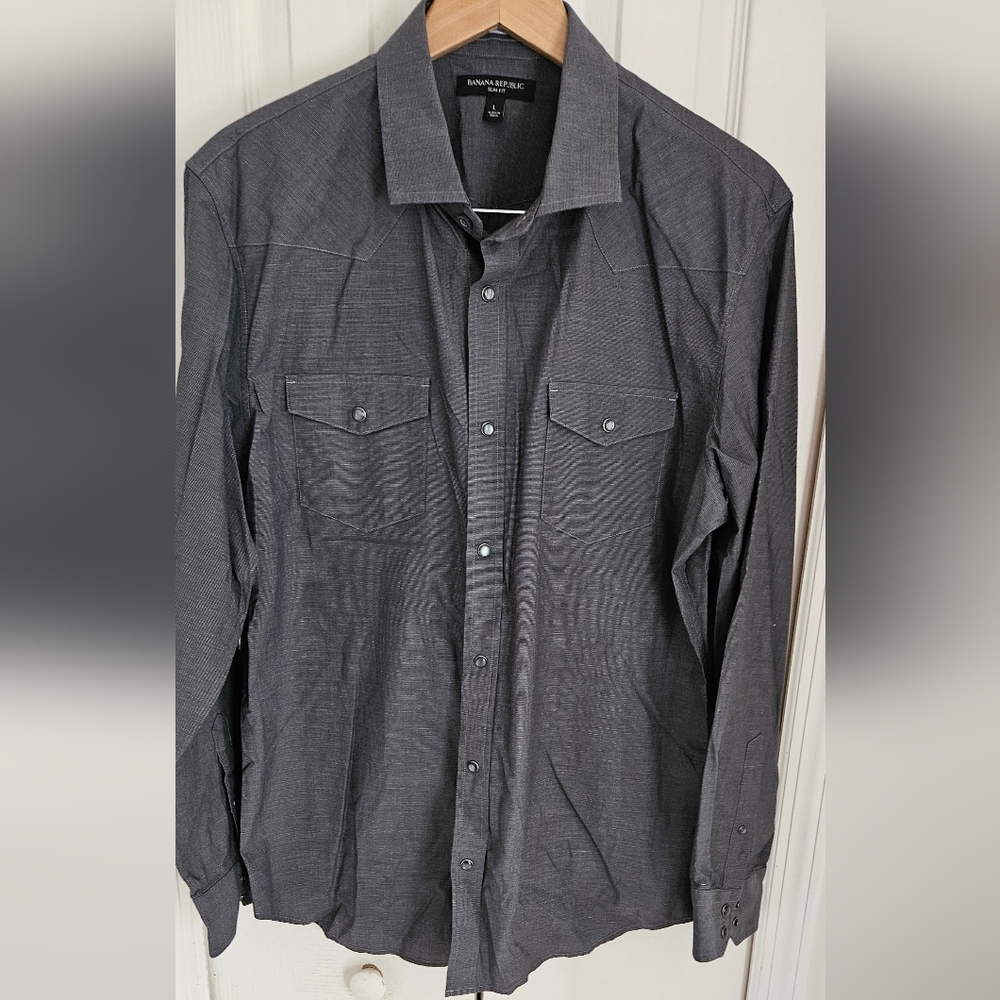 Banana Republic Slim Fit Long Sleeve Shirtb